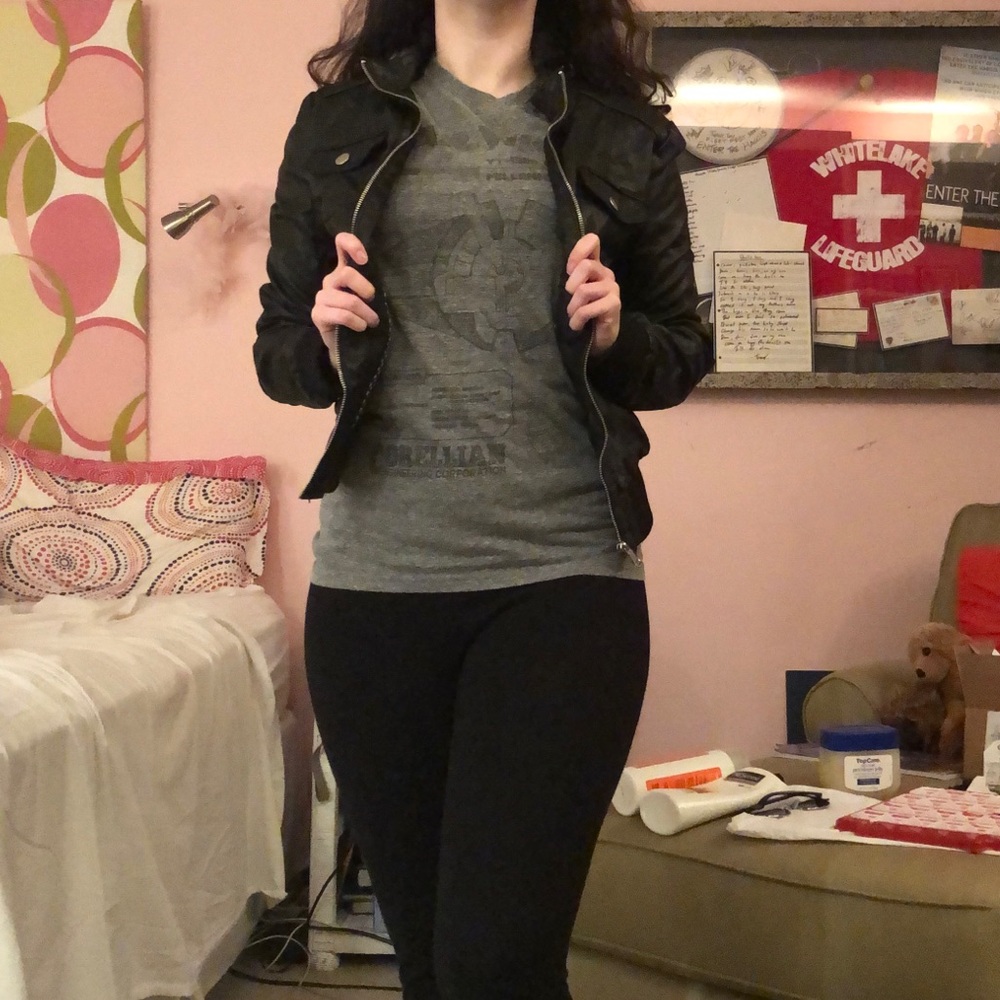 🎉 HP🎉 Faux Leather Jacket